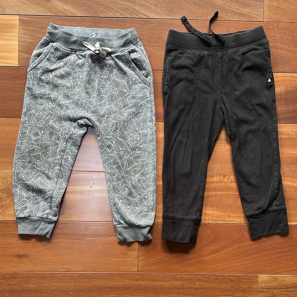 Old Navy & GAP Gray Ghost and Black Joggers 3T